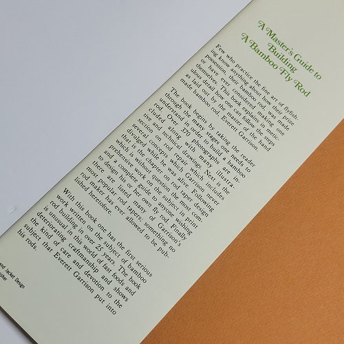 A MASTER'S GUIDE TO BUILDING A BAMBOO FLY ROD - Garrison, Everett & Carmichael, Hoagy B.