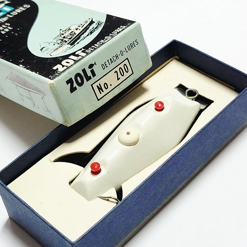 VINTAGE ZOLI DETACK-O-LURES IN ORAGINAL BOX No. 200 WHITE