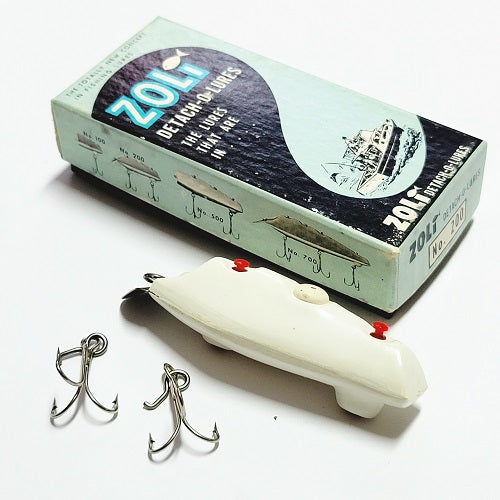 VINTAGE ZOLI DETACK-O-LURES IN ORAGINAL BOX No. 200 WHITE