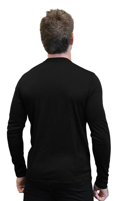 WOOLOVE - MEN'S 100% MERINO WOOL LONG SLEEVE CREW NECK SHIRT