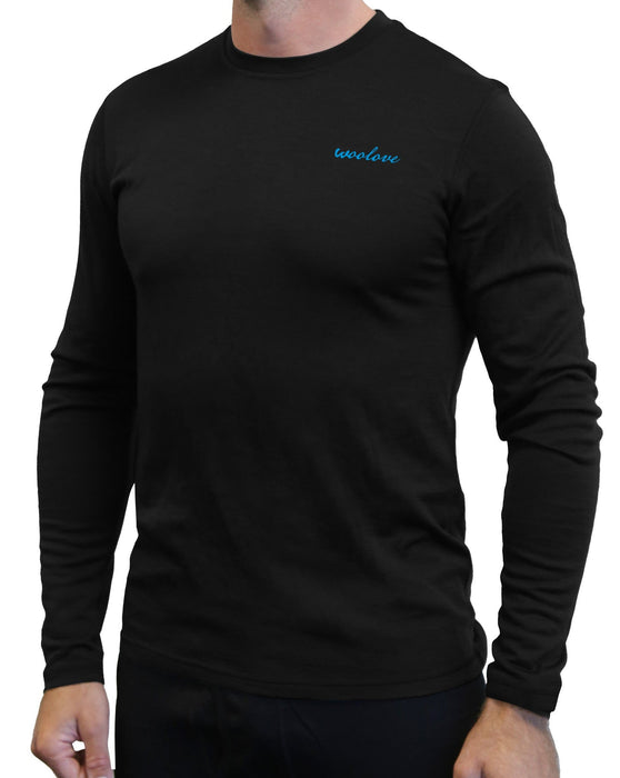 WOOLOVE - MEN'S 100% MERINO WOOL LONG SLEEVE CREW NECK SHIRT