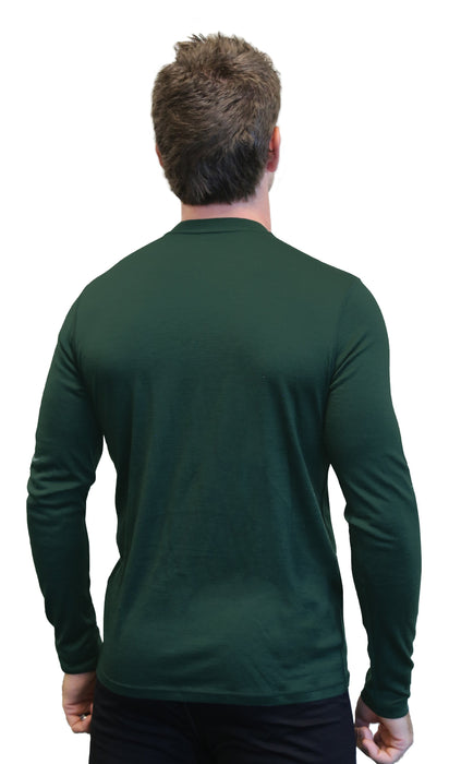 WOOLOVE - MEN'S 100% MERINO WOOL LONG SLEEVE CREW NECK SHIRT