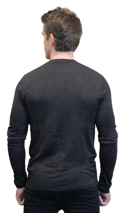 WOOLOVE - MEN'S 100% MERINO WOOL LONG SLEEVE CREW NECK SHIRT