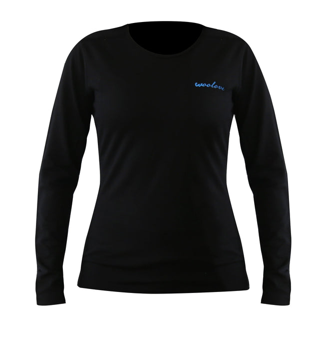 WOOLOVE - WOMEN'S 100% MERINO WOOL LONG SLEEVE CREW NECK BASE LAYER
