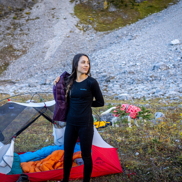 WOOLOVE - WOMEN'S 100% MERINO WOOL LONG SLEEVE CREW NECK BASE LAYER