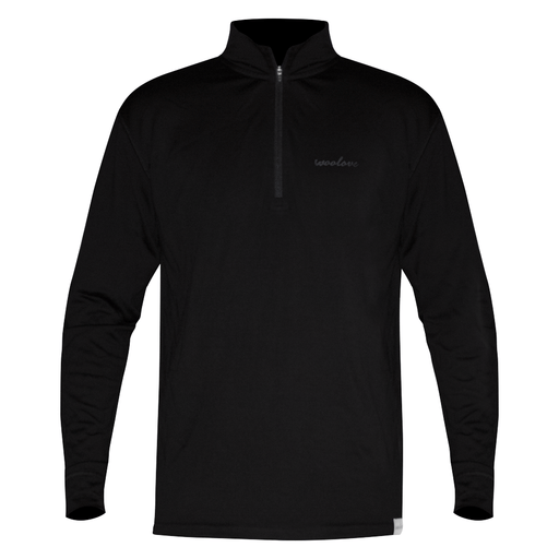 WOOLOVE - MEN'S 100% MERINO WOOL 1/4 ZIP BASELAYER PULLOVER