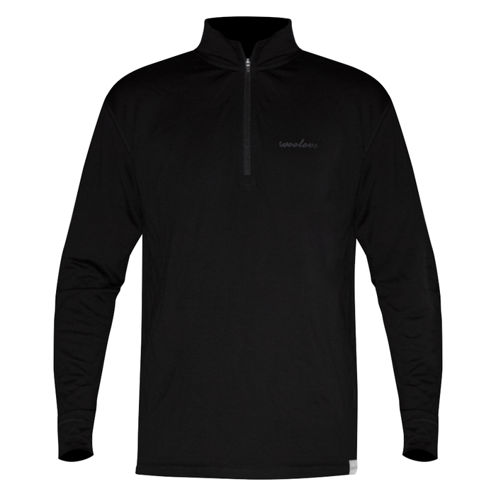 WOOLOVE - MEN'S 100% MERINO WOOL 1/4 ZIP BASELAYER PULLOVER