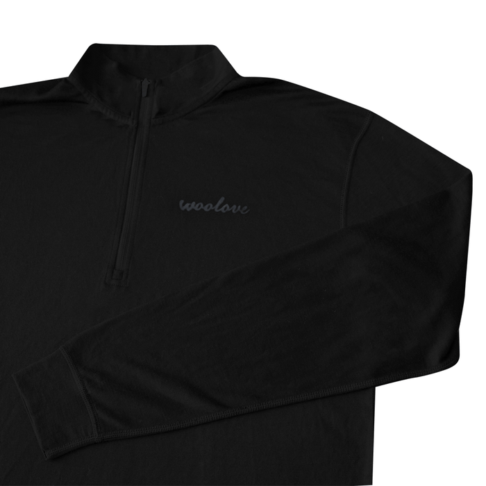 WOOLOVE - MEN'S 100% MERINO WOOL 1/4 ZIP BASELAYER PULLOVER