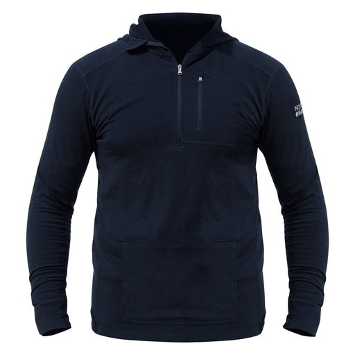 WOOLOVE - NORTHWOOL MEN'S MERINO WOOL 1/4 ZIP MIDLAYER HOODIE