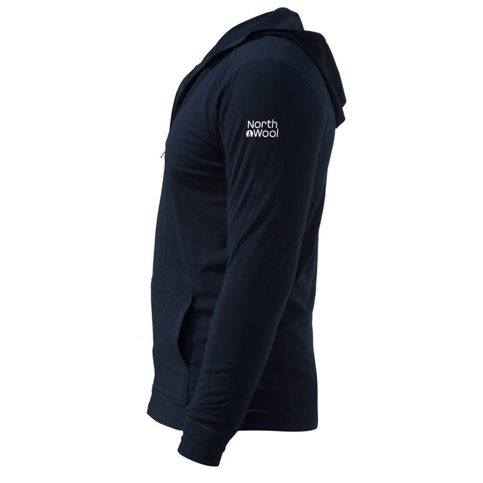 WOOLOVE - NORTHWOOL MEN'S MERINO WOOL 1/4 ZIP MIDLAYER HOODIE
