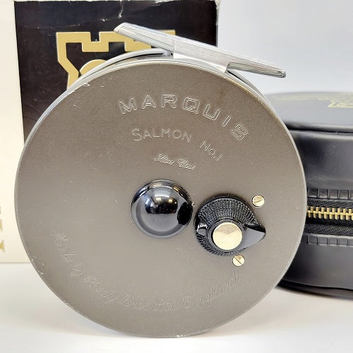 Vintage Hardy Marquis Salmon Number 2 Fly Reel & Spool with Cases & Fly  Lines