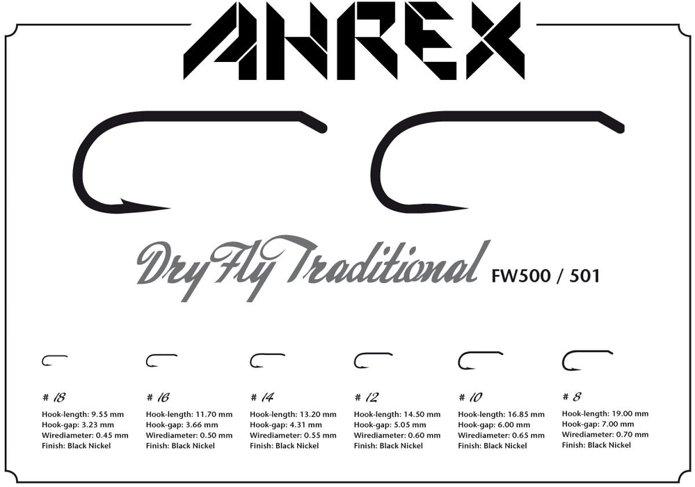 AHREX FW501 – Dry Fly Traditional Barbless